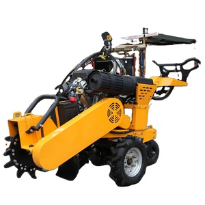 Broyeur de souches à engrenages à moteur à essence 27 CV, certifié CE, vente en gros en Chine, machine à couper les racines d'arbres compatible avec les chargeuses à chenilles - Product Image 1