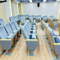 Chaises de cinéma modernes pliables en gros, très demandées, avec petites tablettes, pour auditoriums, églises, écoles, maisons et bureaux