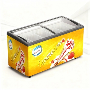 Couvercle en verre plat pour congélateur à glaces GOST-R, design à ouverture supérieure, accès facile pour le stockage et la présentation de glaces en vrac - Product Image 4