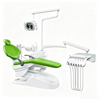 Fauteuil dentaire ergonomique de fabricant dentaire avec capteur LED, unités de pièces à main dentaires et système de contrôle silencieux
