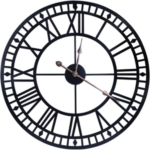 Đồng Hồ Treo Tường Mặt Mở Chữ Số La Mã Cắt Ra Bằng Kim Loại Kiểu Bộ Xương 20 Inch 50Cm - Product Image 1