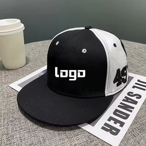 OEM ODM Fashion Trend <b>Flat</b> Bill Cotton Hip Hop Cap Custom Logo Adjustable Summer 6 Panel Snapback <b>Hat</b> - Product Image 1