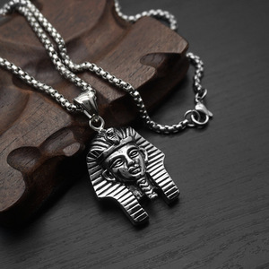 Kalung liontin firaun Mesir antik untuk pria, perhiasan rantai Sweater gaya modis perhiasan Keagamaan - Product Image 2