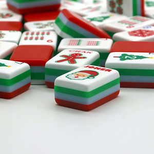 Jeu familial édition Père Noël : Tuiles de Mahjong de Noël américaines - Product Image 6