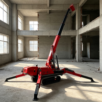 Mini-grue araignée ZMT P-1205, portable, électrique, hydraulique, à flèche télescopique pliable, économie d'énergie, hauteur de levage de 30,5 m pour l'intérieur