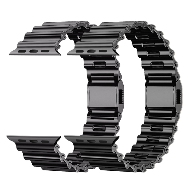 RYB Premium Stainless Steel Watch Band for Apple Watch Tool-Free Adjustable Metal Strap OEM ODM