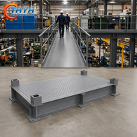 Système de plancher de mezzanine industriel en acier soudé, sablé et apprêté, conception multi-niveaux Q345 Q355, certification ISO 9001, contrôle qualité complet