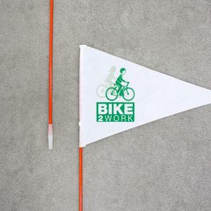 Impresión personalizada bicicleta barco seguridad Triangular Bandera de negocios al aire libre bicicleta montar banderas promocionales Banners - Product Image 2