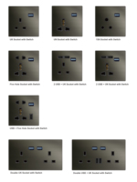 Offre Spéciale de haute qualité en acier inoxydable gris 2 voies interrupteurs muraux interrupteur de prise murale universel