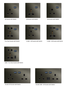Hot Sale High Quality Stainless Steel Gray 2 Way Wall <strong>Light</strong> <strong>Switches</strong> Universal Wall Socket <strong>Switch</strong> - Product Image 6