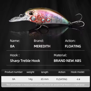 เหยื่อตกปลาเมเรดิธ6.5ซม. 14ก. เหวี่ยงเหวี่ยงเหยื่อล่อปลาเฮอริง - Product Image 2