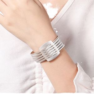 Studded Leather Bracelet Secure Export Packing Glow in the Dark <b>Powder</b> Holiday Gift for Women Technical High Grade <b>Titanium</b> - Product Image 2