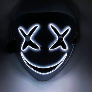 หน้ากากเรืองแสง LED สำหรับ100มาร์ชเมลโลฮาโลวีนดีเจเทศกาลดนตรีอุปกรณ์ประกอบสำหรับงานเลี้ยง - Product Image 1