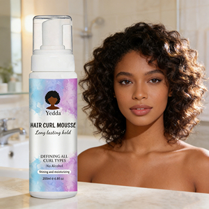 <span class=keywords><strong>Mousse</strong></span> coiffante bio YEDDA à base de plantes, tenue forte et anti-frisottis pour cheveux bouclés et extensions capillaires, végane, sans sulfate - Product Image 1