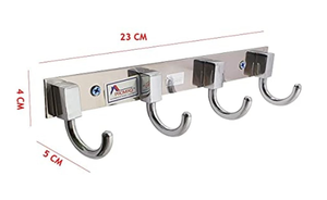 Gancho de Pared de Acero Inoxidable de 4 Puntas, Resistente, SS202, Antioxidante, para Toallas y Abrigos - Product Image 3