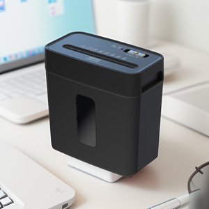 OfficeShred Paper Shredder 610 Mini <b>Black</b> 10-19 <b>Sheets</b> Automatic Desktop Document Destroyer For Home Office Use - Product Image 1