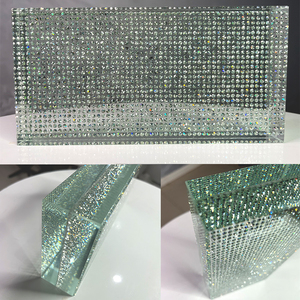 Il modello di bandiera dell'unione con strass mattoni di vetro blocchi di vetro con bordo smusso lucido mattoni di cristallo - Product Image 4
