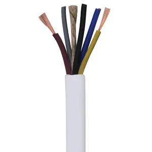 전기 케이블 5x0.75mm2 전기 kabel 5 코어 내열성 플렉스 케이블 흰색