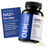 Soutien Énergétique Cellulaire, Booster d'Oxyde Nitrique, Santé de la Prostate, Soutien Antioxydant, Resvératrol, CoQ10 pour Hommes, Complexe NAD+ pour Hommes