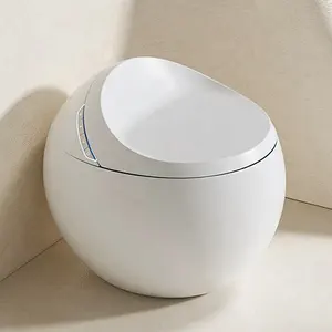 新デザインホワイトカラーワンピース卵形インテリジェント便器トイレ便器便器浴室スマートトイレ