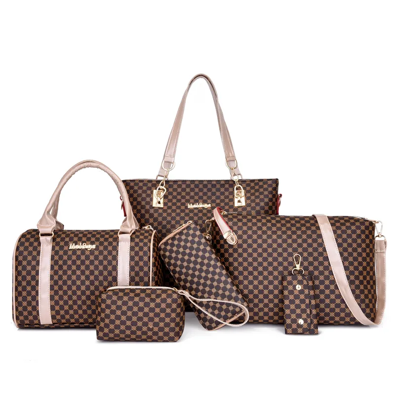 2022 yeni toptan moda bayanlar omuz çantaları çanta seti 6 adet çanta mini çanta kadın çanta