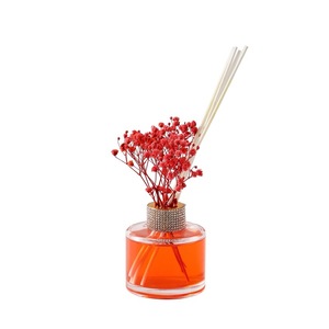 Diffuseur de roseaux de luxe en strass, huile parfumée colorée, aromathérapie, fleurs séchées véritables, gypsophile, ensemble de parfums d'intérieur - Product Image 1