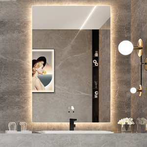 Gương Treo Tường Điện Tử Chống Sương Mù Gương Phòng Tắm Thông Minh Đèn <span class=keywords><strong>Led</strong></span> Gương Không Khung Có Đèn Nền Hình Vuông - Product Image 3