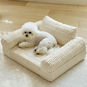 Cama ortopédica moderna de diseño para mascotas con espuma viscoelástica, tamaño gigante, cómodo reposacabezas, cubierta cambiable a prueba de masticación para invierno - Product Image 1