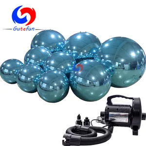 Event Trade shows Fashion Shows Night Clubs Lighting Design decoration Metallic Spheres Teal Inflatable Mirror Ball/Sphere