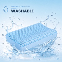 Almohada Cervical YooMeeng de TPE con Forma de Onda Refrigerante, Patrones Personalizables, Núcleo de Gel, Soporte para el Cuello, 3-3.5 kg, Antiestática, Antipolvo