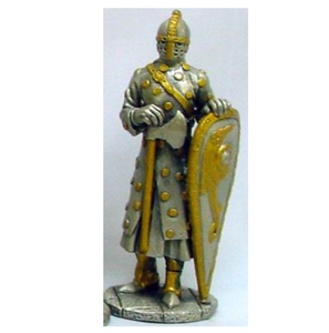 PEWTER ALLOY bar adornos PEWTER ALLOY Estatua de pie en armadura completa Caballero italiano Acabado ALEACIÓN - Product Image 6