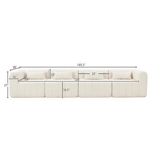 Échantillon de canapé modulaire en tissu performant pour mobilier de réception compressé, pour l'approvisionnement en gros, avec livraison gratuite - Product Image 6