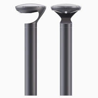 Borne solaire LED IK10 IP65 en aluminium anti-vandalisme, compatible ciel étoilé, avec détecteur de mouvement PIR, garantie 5 ans, pour aménagement paysager