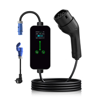 Chargeur EV embarqué pour la maison et les voyages, 32A 7KW Type 2, norme européenne IP55, charge retardée, arrêt automatique, câble de 5 m