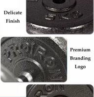 PROIRON-placas de parachoques, equipo de gimnasio, calidad, ejercicio de Fitness, placas de peso de hierro fundido sólido, discos de pesas, 2x5KG