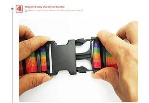 Correa <span class=keywords><strong>de</strong></span> Equipaje <span class=keywords><strong>de</strong></span> <span class=keywords><strong>Lona</strong></span> con Gancho y Clip Exteriores, Ajustable, Duradera y Portátil, <span class=keywords><strong>para</strong></span> Maletas <span class=keywords><strong>de</strong></span> Viaje y Negocios - Product Image 5