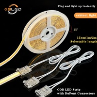 LED strip verlengkabel connector draadloos soldeerloos 5mm 8mm 10mm kale PCB COB kastverlichting plug-in clip connector op maat CE