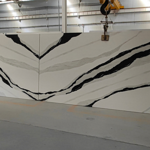 TMZ OEM/ODM - Azulejos Modernos de Cuarzo de Piedra 5008, Color Blanco Panda, para Escaleras, Pisos, Encimeras, Serie Calacatta, Diseño 3D para el Hogar y Villas - Product Image 3