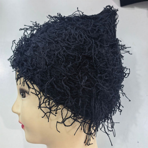 Gorro de punto corto de piel sintética estilo streetwear, unisex, hip hop, térmico, gorro de invierno grueso y cálido para exteriores. - Product Image 4