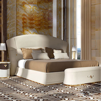 Neues Design Modernes Luxus-Villa-Lederbett mit Nachttisch Doppelbett Kingsize Luxus-Kingsize-Schlafzimmer-Set Möbel Kingsize-Bettgestell