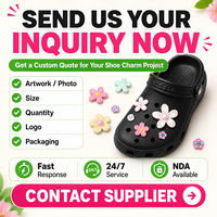 Breloques personnalisées en forme de fleurs pour Crocs, breloques en résine pour sabots avec support broche, multi-usages, OEM ODM, vente en gros