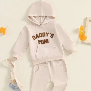 Baby Track Suit Letter Stickerei Langarm Hoodie und elastische Jogging hose 2-teilige Kleidung Outfits für Kleinkinder - Product Image 5