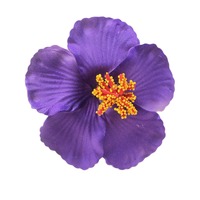 Bunga Hibiscus Sutra Lapis Baru untuk Rambut & Hiasan Telinga, Bunga Hawaii 40cm untuk Gadis Hula, Pesta Paskah, Wisuda, Karangan Bunga Harian