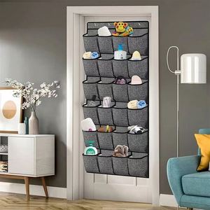 Eco Breathable Fabric Over the Door Hanging <b>Shoe</b> Organizer,Big Pocket Size Over the Door Complete With 4 Strong Metal Hook - Product Image 4