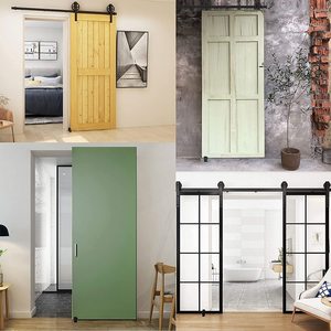Guía de Piso para <span class=keywords><strong>Puerta</strong></span> <span class=keywords><strong>Corredera</strong></span>, Guía de Rodillos Dobles Inferiores Ajustable para Montaje en Pared - Product Image 5