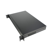 Boîtier de serveur IPC Mini-ITX 1U 19 pouces pour montage en rack, boîtier d'ordinateur industriel, deux ventilateurs 4020, alimentation FLEX, alliage d'aluminium