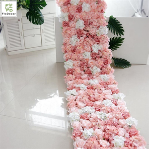Wholesale 240cmx50cm Artificial Rose Hydrangea Gradual Color <strong>Flower</strong> <strong>Wall</strong> <strong>Panel</strong> for Wedding Party Birthday Decoration Backdrop - Product Image 1