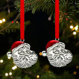 بيع بالجملة العتيقة بيوتر سانتا كلوز رئيس المعادن شجرة عيد الميلاد زخرفة لشجرة عيد الميلاد - Product Image 2