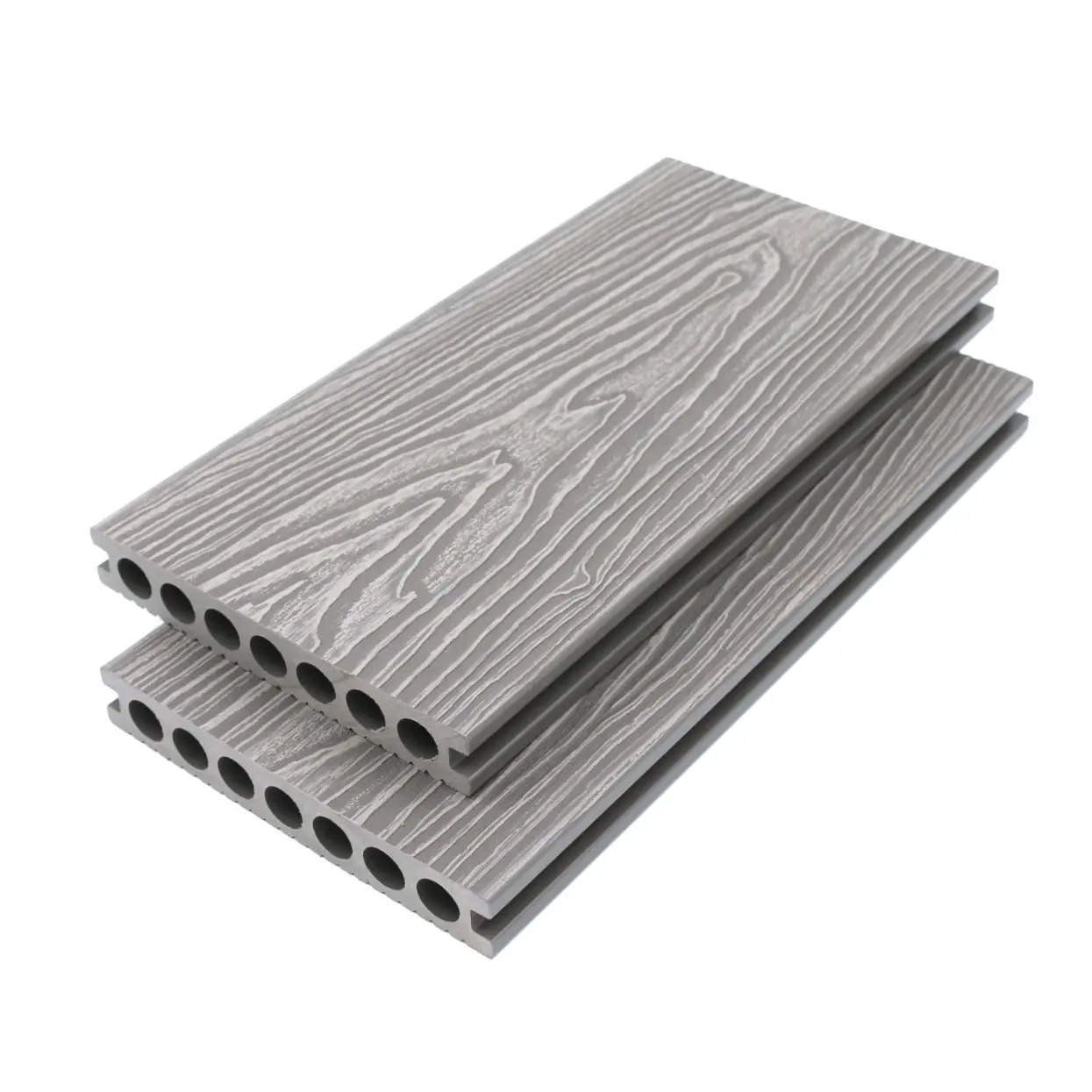 lnaopu composite decking light grey color waterproof and low maintenance for swimming pool outdoor flooring