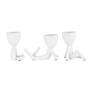 Statuetta in Ceramica di Figura Umana Seduta per Decorazione Casa, Bagno, Ufficio, Scrivania, Soggiorno - Product Image 3